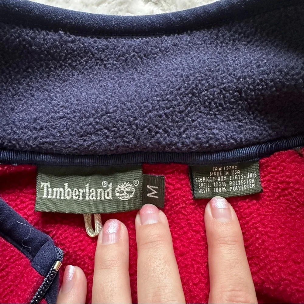Timberland | Red and Navy Fleece Bodywarmer Vest | Size Medium